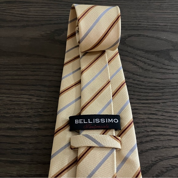 Bellissimo | Cream color tie | 100% silk - Picture 2 of 3